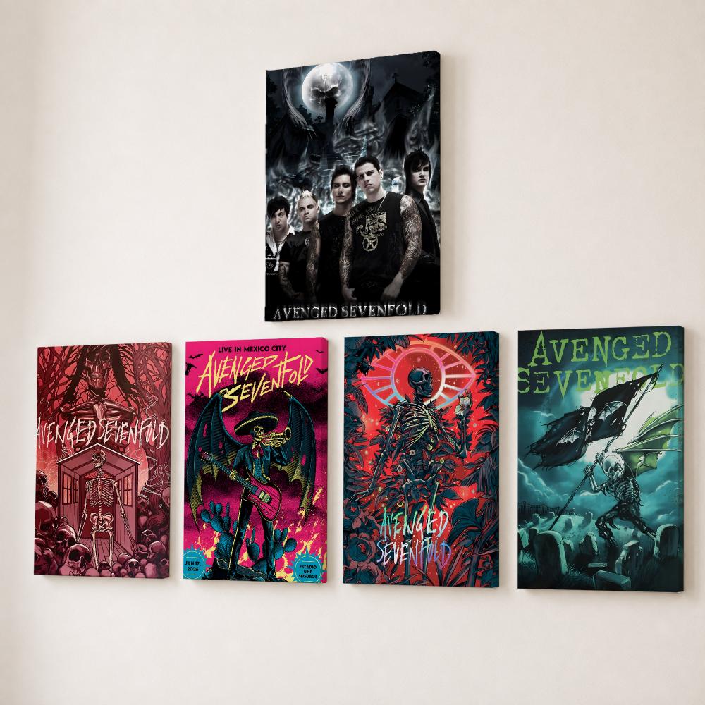 Canvas Wrap Ready - Rock Grubu A-avenged Sevenfold Tablo Kaligrafi