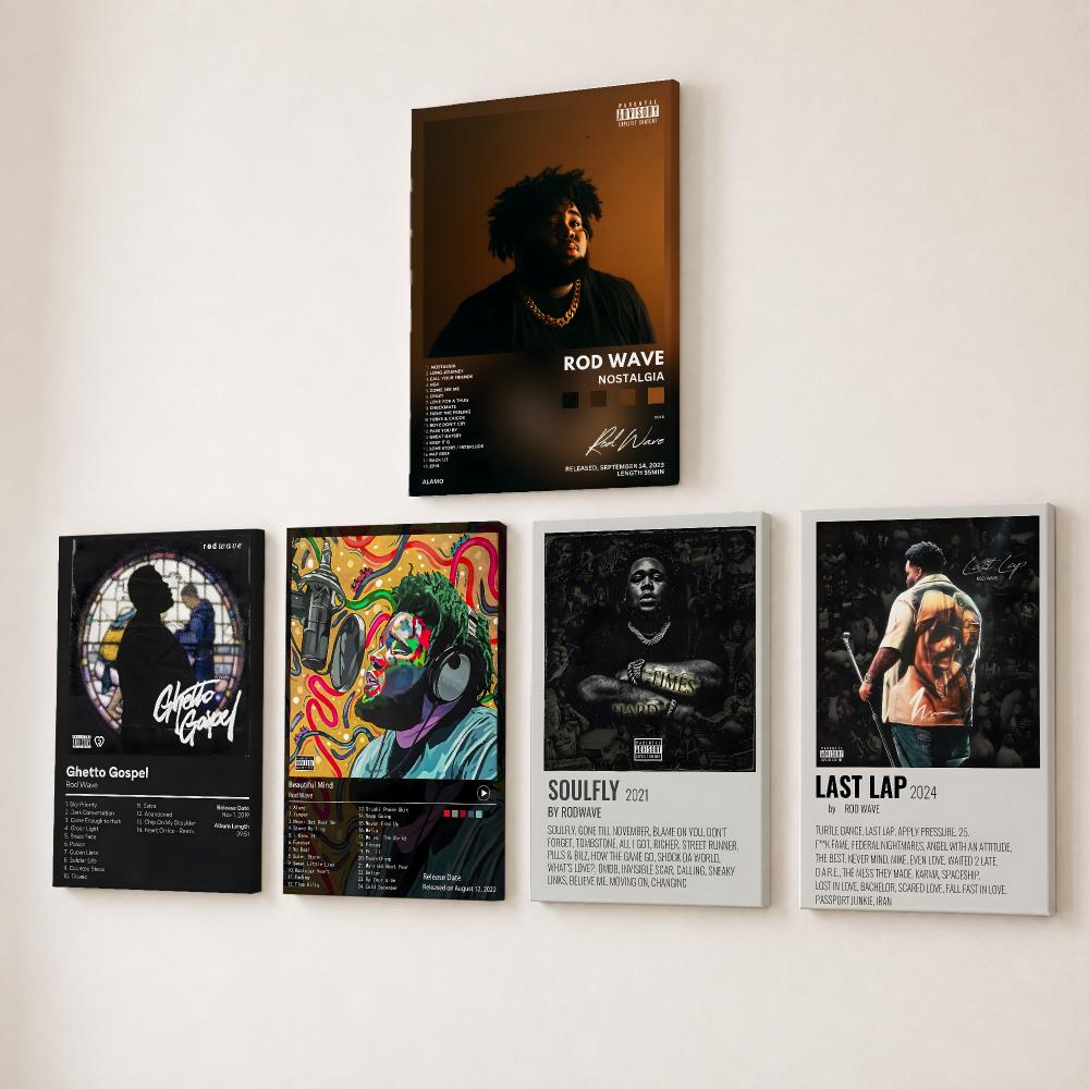 Canvas Wrap Ready - Rapçi Şarkıcı R-Rod Wave Resim Kaligrafi