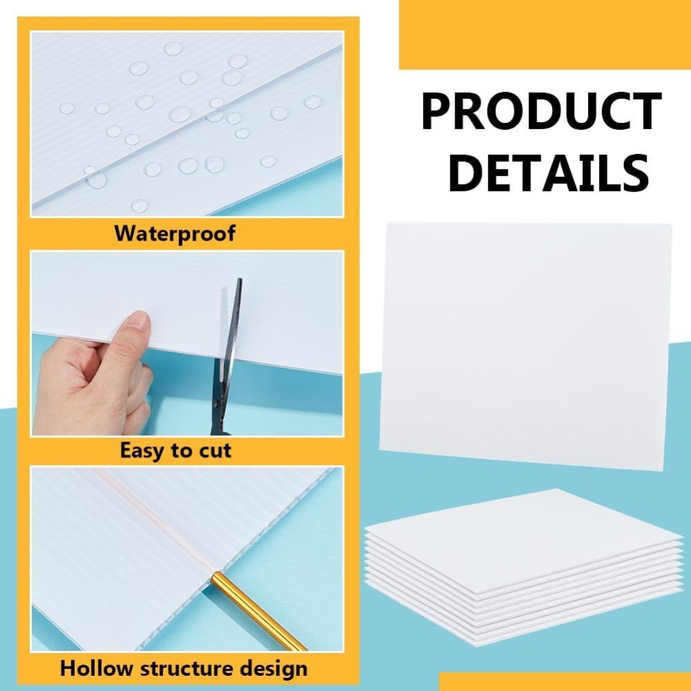 10 Adet Beyaz Oluklu Plastik L - Yard Sign Blank incelemesi ve fiyatı