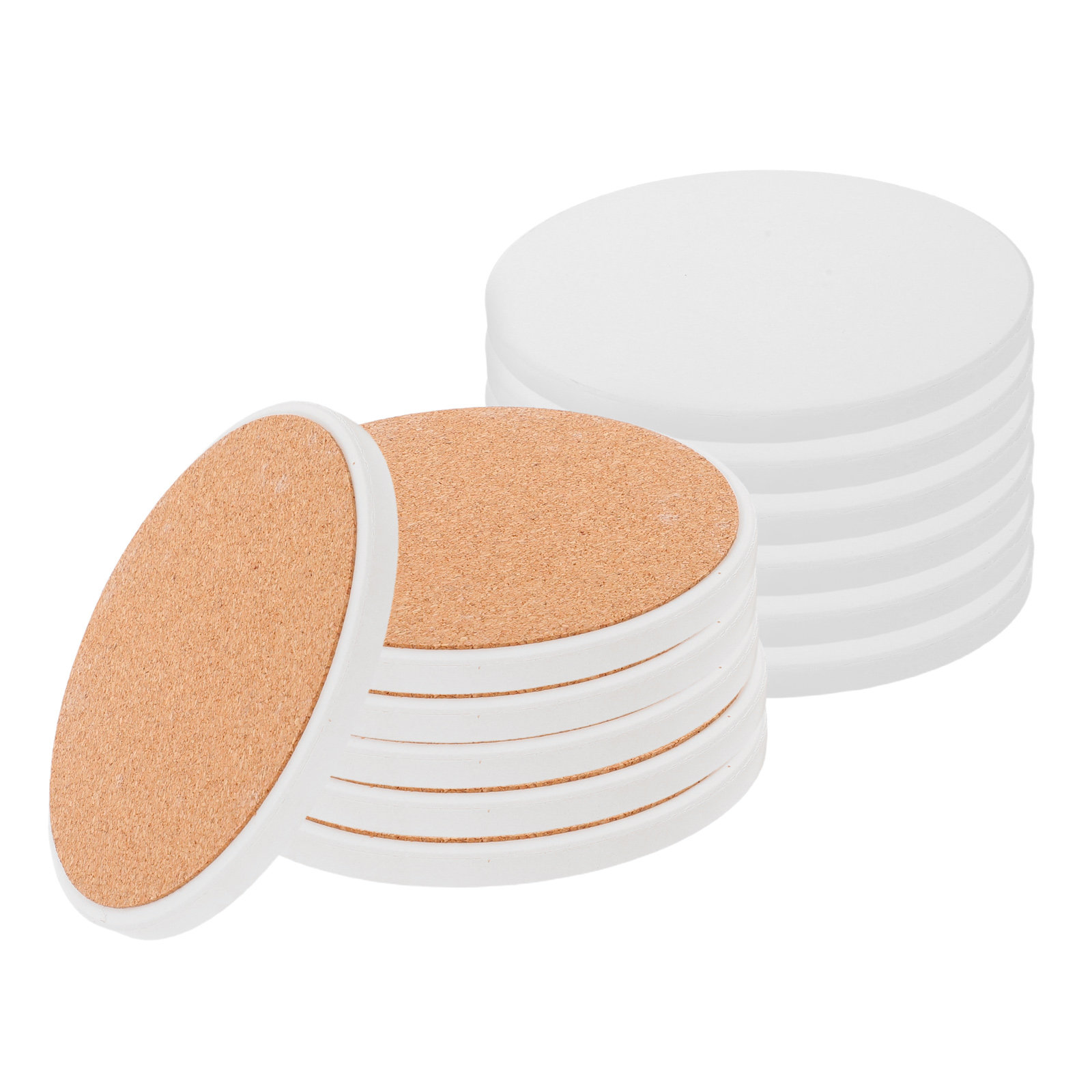 12 Adet Beyaz Yuvarlak Seramik - Coaster Sublimation Blank incelemesi ve fiyatı