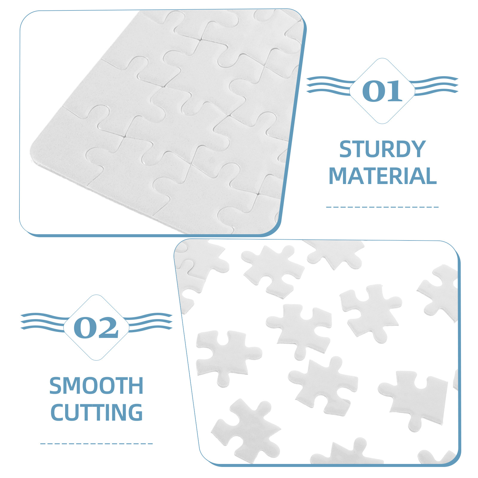 4 Adet Boş Yapboz Bulmaca Beya - Puzzle Blank White incelemesi ve fiyatı